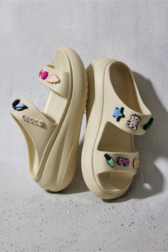 Beige Crocs